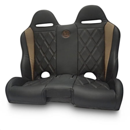 BS Sand PEBECBBDR Performance Front/Rear Bench Seat - Diamond - Black/Cruiser Bronze