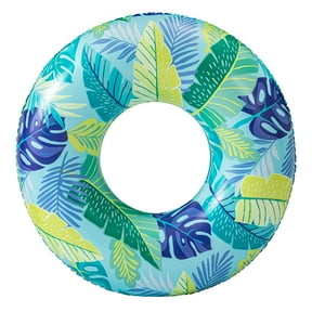 Bluescape Blue Tropical Inflatable Swim Tube Pool Float, Age 9 & Up, Unisex