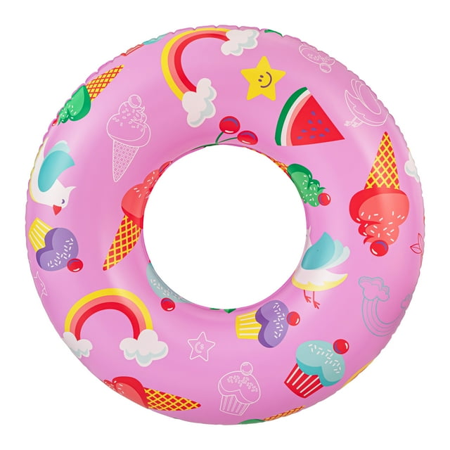 Bluescape Pink Sweets Inflatable Swim Tube Pool Float, for Kids & Adults, Age 9 & up, Unisex