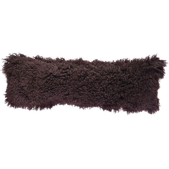 BS Trading Rug  12 x 40 in. No.17 Tibetan Lumbar Pillow, Chocolate