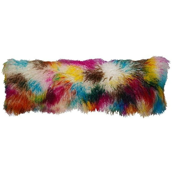 BS Trading Rug H-TIB-31-L40 12 x 40 in. No.31 Tibetan Lumbar Pillow, Light Confetti