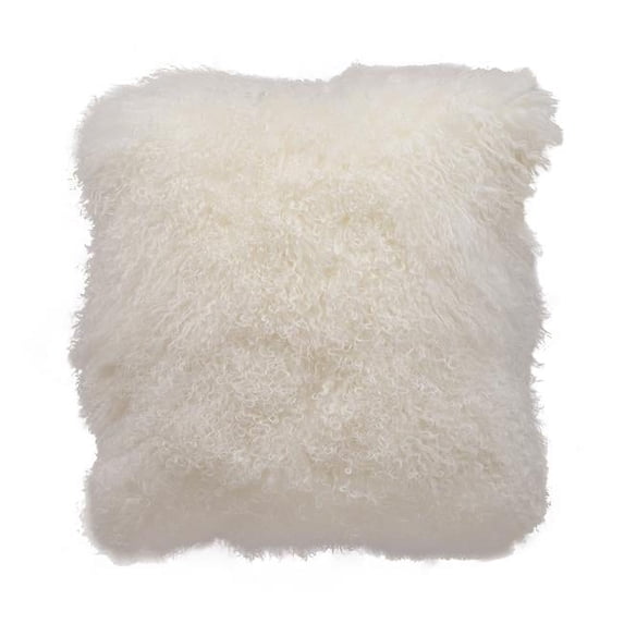 BS Trading Rug H-TIB-01-P16 16 in. No.01 Tibetan Pillow, White