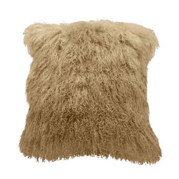 BS Trading Rug H-TIB-10-P16 16 in. No.10 Tibetan Pillow, Champagne