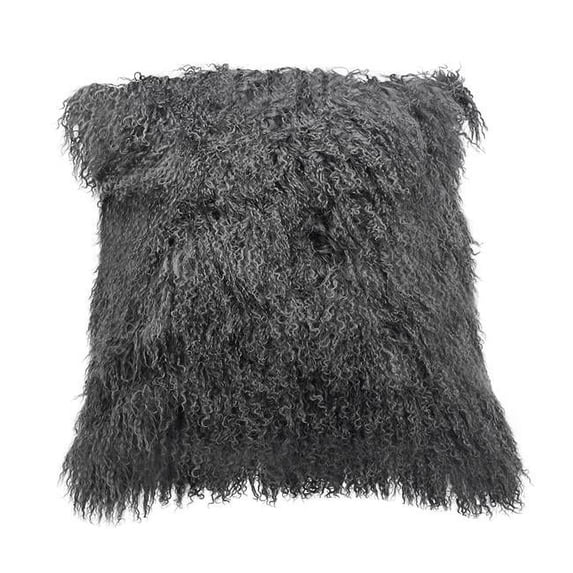 BS Trading Rug H-TIB-12-P16 16 in. No.12 Tibetan Pillow, Dark Gray