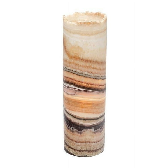 BS Trading Rug O-L-049 No.49 Cylinder Natural Edge Lamp, Aqua