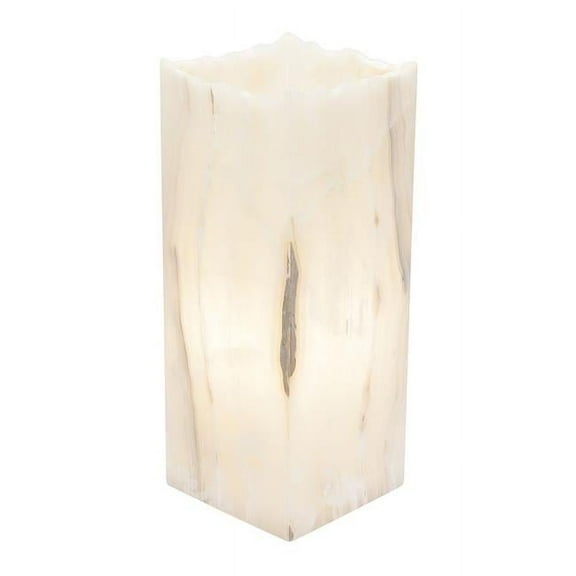 BS Trading Rug O-L-132 No.132 Cube Natural Edge Lamp, White Ice
