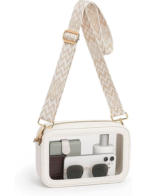 Clear Bag for Stadium Events, Clear Purse for Women, Stadium Approved Crossbody Handbag for Concerts Sports Fans