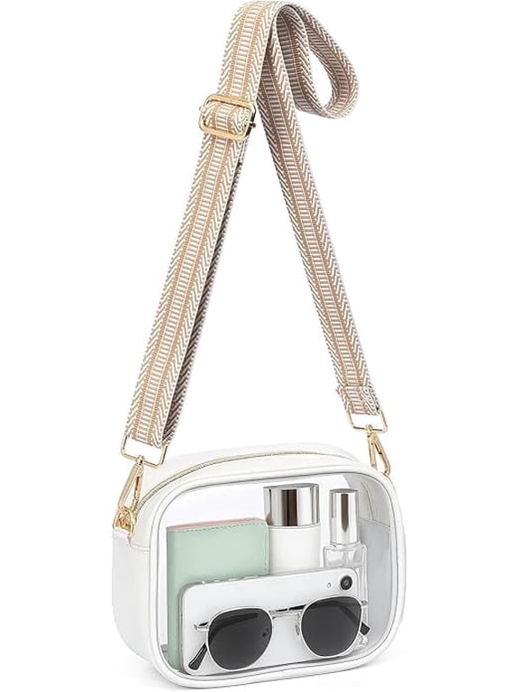 Clear Bag for Stadium Events, Clear Purse for Women Stadium Crossbody, Transparent Bag for Concert Sport Festival Fans
