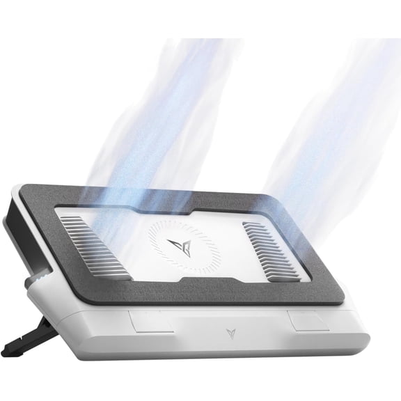 BS2 Laptop Cooling Pad, Wind-Pressure Closed-Loop Turbo-Fan for 15.6-21 Inch, Adjustable Speed, Dual Noise Reduction, Intelligent Temperature Control, 4-Angle
