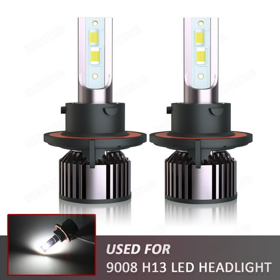 BSBSDJB 2x H13/9008 For Polaris RZR Ranger General LED Headlight Bulbs High&Low Beam