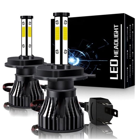 BSBSDJB 4-Sides 9003 H4 LED Headlight Bulbs Kit High/Low Beam Super Bright White