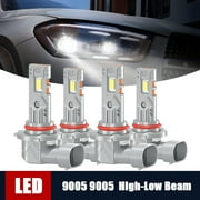 BSBSDJB 4x 9005(HB3) LED Headlight Bulbs For Hyundai Sonata 2015-2019 High Low Beam 6000K White