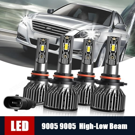 BSBSDJB 4x 9005(HB3) LED Headlight Bulbs High Low Beam for Hyundai Sonata 2015-2019, 6000K Cold White,Plug & Play