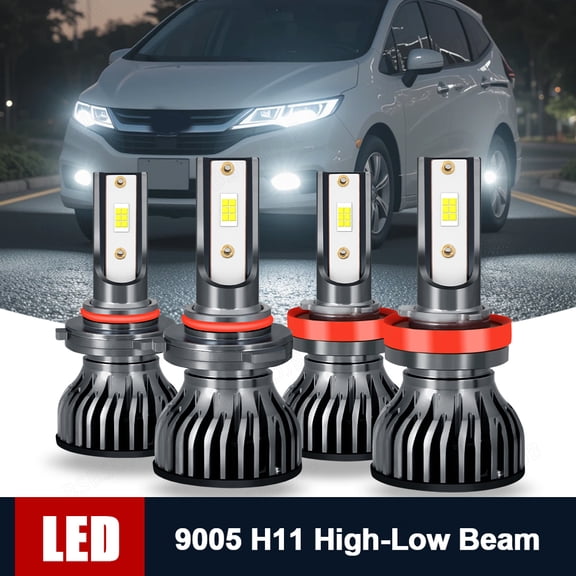 BSBSDJB 6500K White LED Headlight Bulbs for Honda Insight 2010-2014 High Low Beam,4-pack