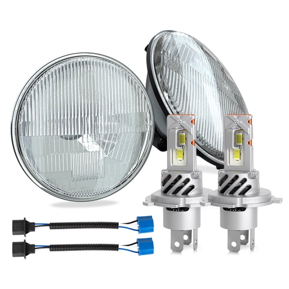 BSBSDJB 7" inch Round LED Headlights for Chevy Camaro 1967-1981 High Low Beam 6500K White
