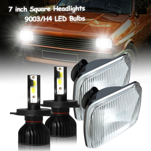 BSBSDJB 7x6'' 5x7'' LED Headlight High-Low Beam For Chevy C1500 C2500 C3500 Suburban Pickup