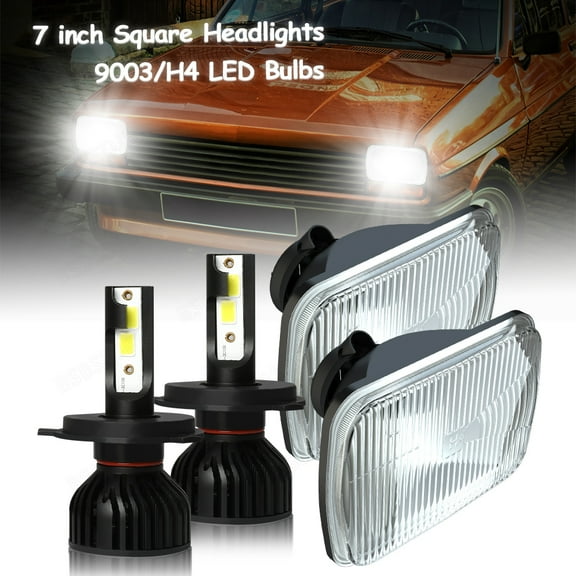 BSBSDJB 7x6" 5x7 LED Headlight High/Low Beam H4 Lamps For 1981-1986 Chevrolet C10 C20 C30