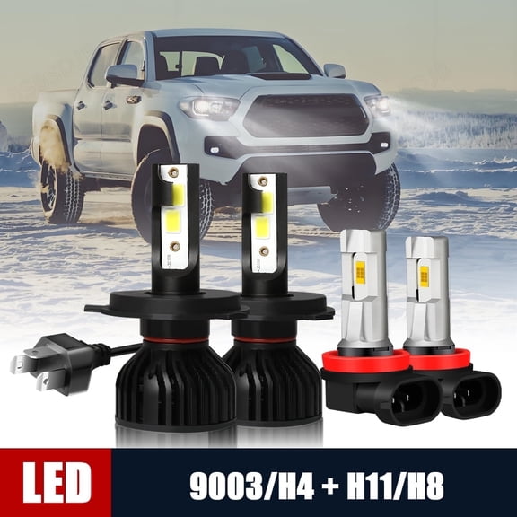 BSBSDJB 9003+H11 LED Headlight High/Low Beam Fog Light Bulbs For Toyota Hiace Van 2006-2023