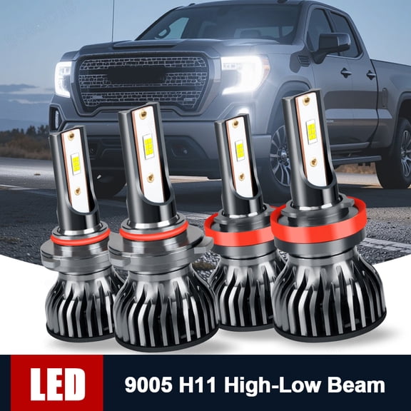 BSBSDJB 9005 H11 LED Headlight Bulbs for 2015-2019 Ford F-150, 6500K White, 4-pack