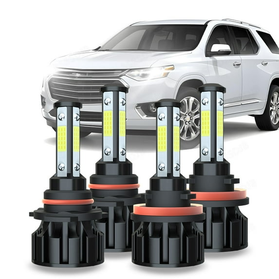 BSBSDJB 9005/HB3 + H11/H9 LED Automotive Bulb White Fits Honda Accord Coupe 4-Pack