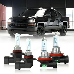 BSBSDJB For 2019 2020 2021 Silverado 1500 WT Custom Trail Boss Halogen Headlight Bulbs 9005+H11