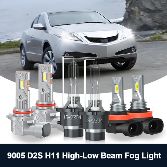 BSBSDJB For Acura TSX 2009-2014 Front HID/LED Headlight High Low Beam Fog Light Bulbs Bright White