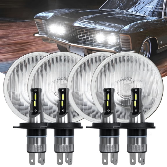BSBSDJB For Buick Electra Wildcat 5.75" 5-3/4" inch LED Headlights High-Low Beam Bulbs