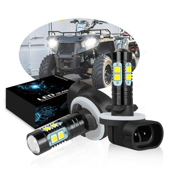 BSBSDJB For Club Car Replace Cart LED Headlight Kit Head Lamps 2x 881 Lights Bulbs