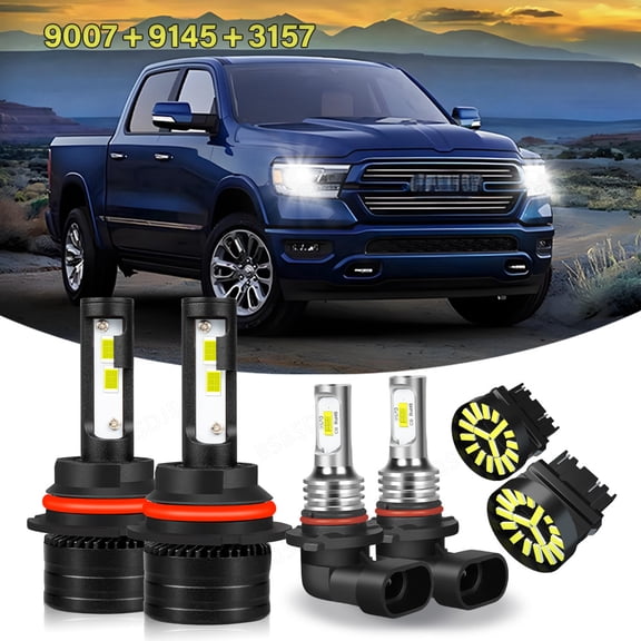 BSBSDJB For For Dodge Grand Caravan 2001-2007 6PC LED Headlight+Trun Signal Light+Fog Light Blubs