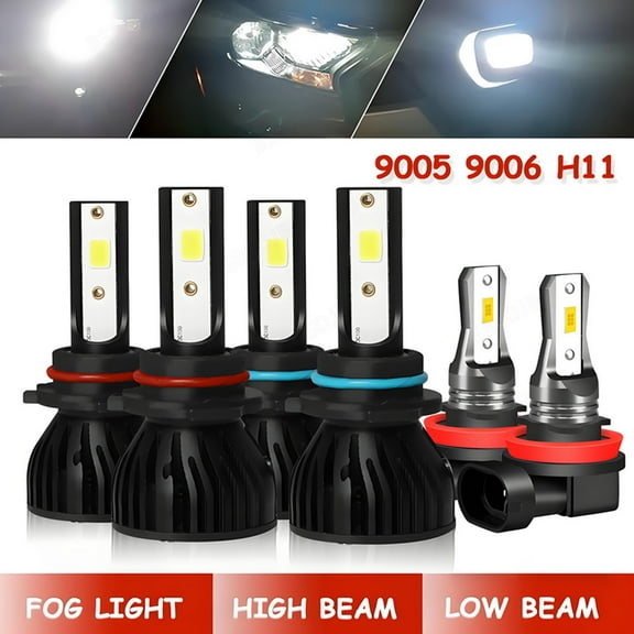 BSBSDJB For Honda Accord EX LX Sedan 4-Door 2006-2012 LED Headlight Bulbs 9005 9006 High Low Beam H11 Fog Light