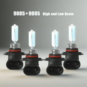 BSBSDJB For Hyundai Sonata 2015-2019 Halogen Headlight Bulb 4X 9005 High + Low Beam 4200K Warm White