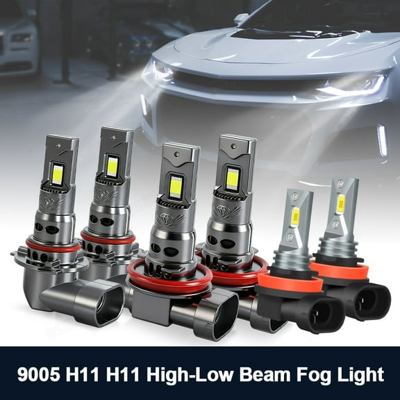 BSBSDJB For Nissan Titan 2017-2021 LED Headlight High Low Beam Fog Light White Bulbs