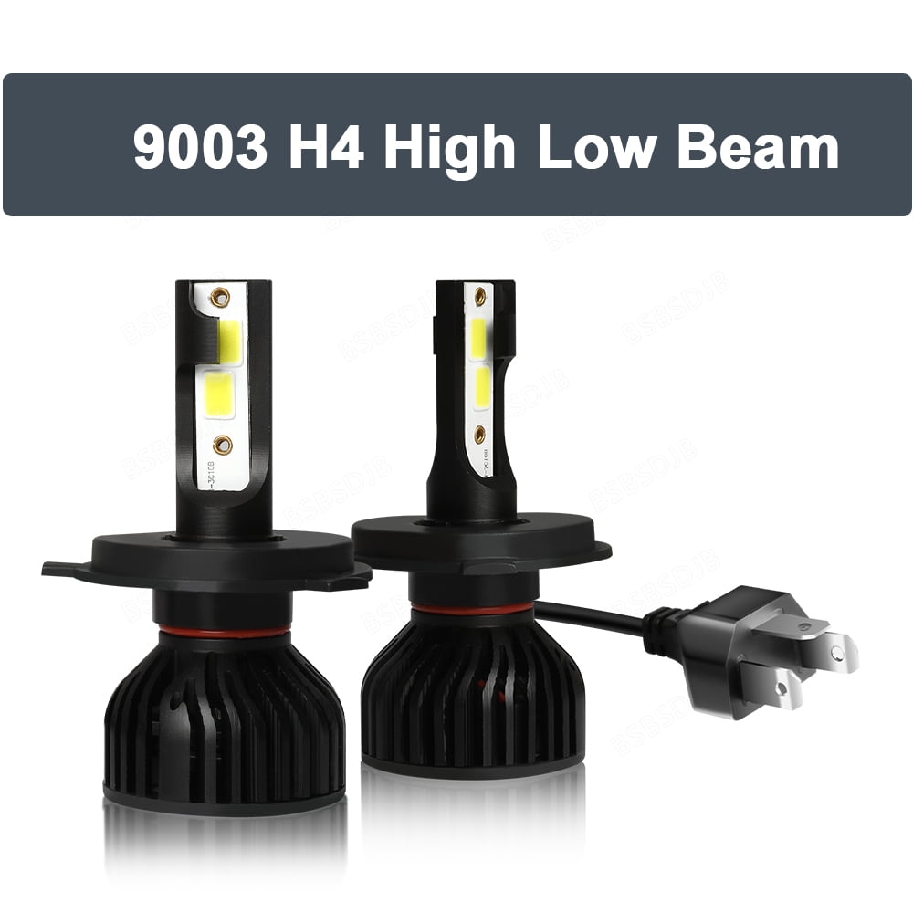 BSBSDJB H4 9003 High or Low Beam LED Headlight Bulbs 12V50W 6000K White, Pack of 2