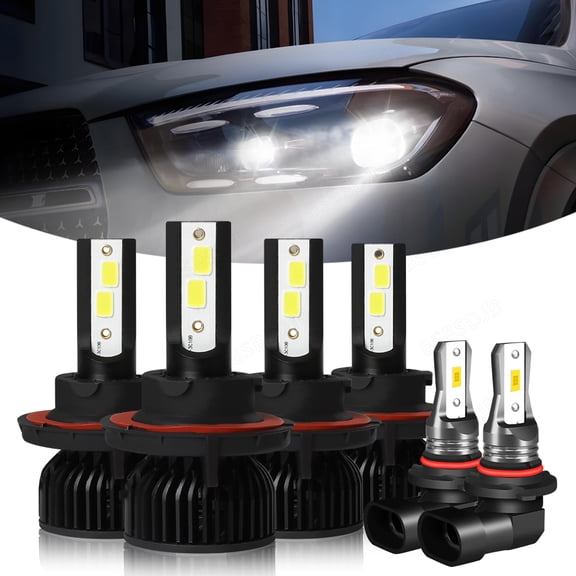 BSBSDJB LED Headlight Bulbs For Ford Excursion 2005, High-Low Beam + Fog Light, 6000K White,Pack of 6