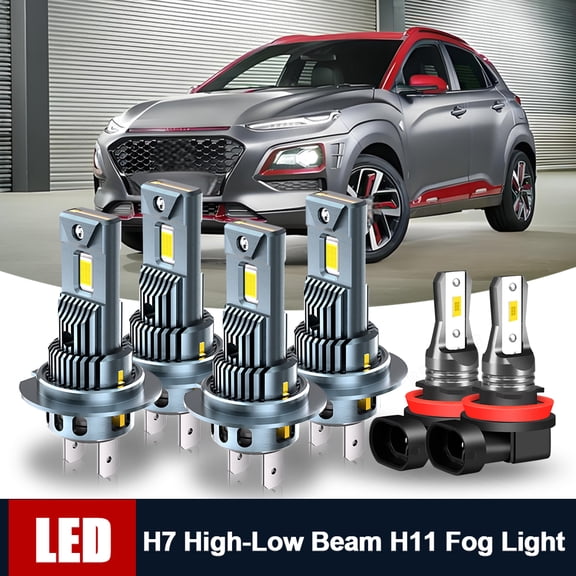 BSBSDJB LED Headlight Fog Light Bulbs for 2016-2019 Hyundai Veloster 6500K White Super Bright