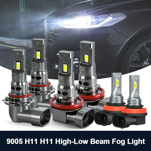 BSBSDJB White LED Headlight Fog Light Bulbs for Honda Civic Hatchback 2017-2021