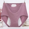 thumbnail image 1 of BSDJILFG 100% Cotton Underwear Women Period Panties Plus Size Solid Color Hipster High Waisted Brief XL-6XL, 1 of 6