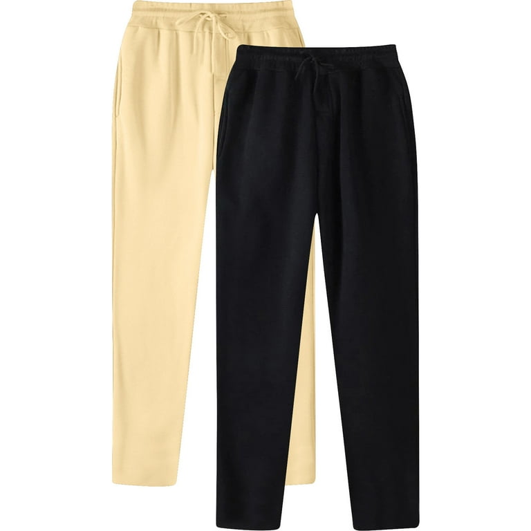 BSDJILFG 2 Pack Big and Tall Pants for Men Casual Lounge Sweatpants Fall Winter Casual Solid Color Elastic Waist Comfy Trousers Clearance Sizes S 3XL Walmart