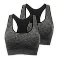 thumbnail image 1 of BSDJILFG 2PC Sports Bras for Women,Women's Seamless Wireless Comfortable Yoga Bralette Bras for Gym Training Jogging Pull-On Racerback Underwear, 1 of 7