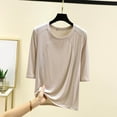 thumbnail image 1 of BSDJILFG 3/4 Sleeve Pajama Tops for Women Summer Casual T-Shirts Stretchy Quick Drying Gym Workout Undershirts, 1 of 3