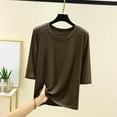 thumbnail image 1 of BSDJILFG 3/4 Sleeve Pajama Tops for Women Summer Casual T-Shirts Stretchy Quick Drying Gym Workout Undershirts, 1 of 3