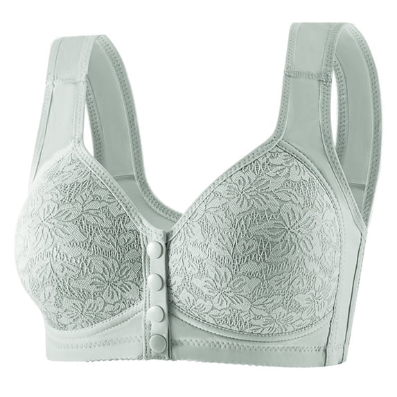 BSDJILFG 36D Bras for Women Oversized Lace Bralette for Big Bust Women Full Figure Supportive Front Closure Supportive Wireless Everyday Bra ,36-44