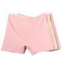 BSDJILFG 3PC Women's Shorts Plus Size XL-6XL Solid Color High Waist Comfy Leak Proof Cotton Short Underwear Shorts