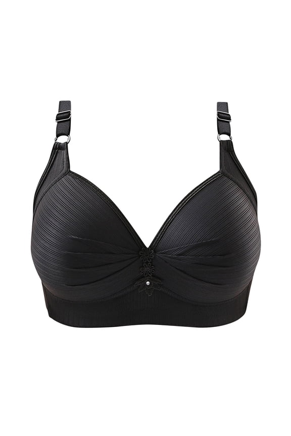 50% 36c Bras for Women, Women's Printing Gathered Together Large Size Daily Bra Underwear No Rims, Binder Bra