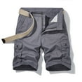 thumbnail image 1 of BSDJILFG Cargo Shorts for Men Elastic Waist Expandable Relaxed Fit Bermuda Shorts with Multi-Pockets Five-Point Athletic Shorts Zipper Button Sportswear Activewear M-3XL, 1 of 3