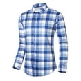 thumbnail image 1 of BSDJILFG 50% Men's Casual Flannel Shirts Loose Plus Size Plaid Print Tops Lapel Long Sleeved Button Down Blouse,M-7XL, 1 of 5