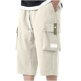 thumbnail image 1 of BSDJILFG 50% Clearance Off,Mens Shorts Big and Tall Elastic Waist Relaxed Fit Comfortable Drawstring Cargo Shorts with Pockets, 1 of 8