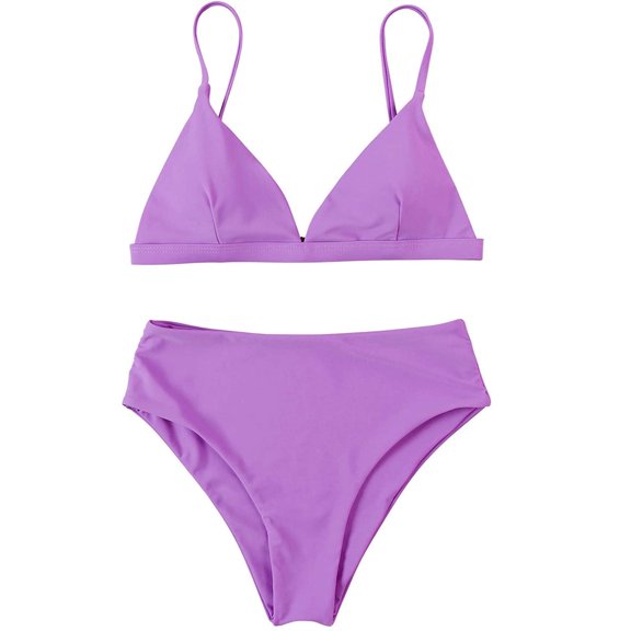 BSDJILFG 50% Women's 2 Piece Swimsuit Set Cow Print Criss Cross Wrap Spaghetti Strap High Waisted Bikini Set