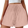 thumbnail image 1 of BSDJILFG 50% Clearance Off,Womens Shorts Summer Casual Solid Color Wide Leg Loose Ruffle Skort Lounge Sleepwear Pajama Shorts Drawstring Pockets Summer Saving Clearance, 1 of 7