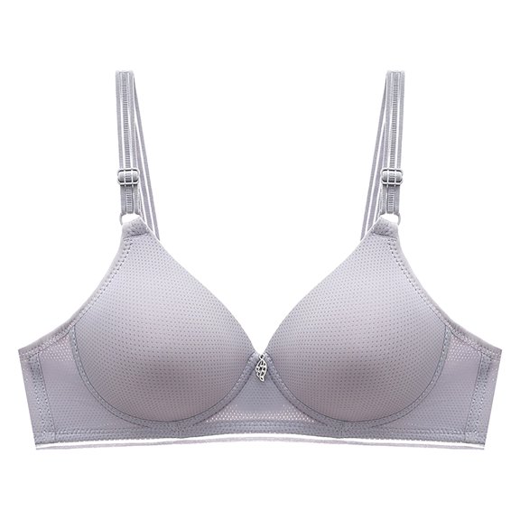 BSDJILFG 50% Pumping Bras, Women's Printing Gathered Together Daily Bra Underwear No Rims, Nude Bra